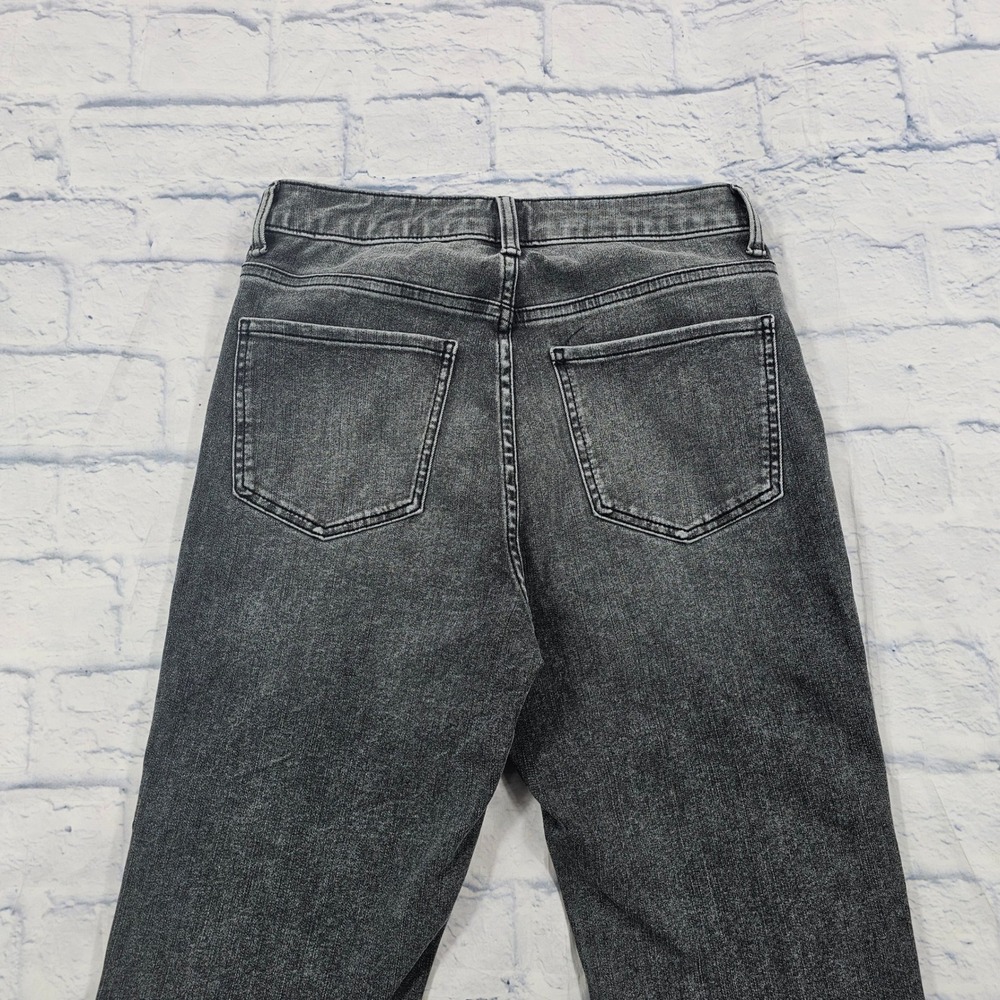 Quince Bella Kick Flare Jeans WOMENS 28 Greyed Out High Rise Stretch Denim Chic - Picture 11 of 12
